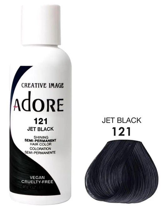 Image of a white dye bottle with the brand name, "Ardell" written on it and the colour, Jet Black