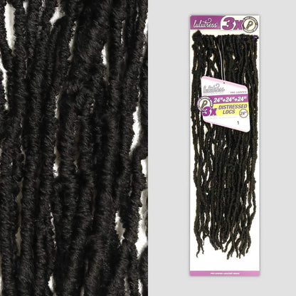 an image of a close-up view of the locs beside an image of a package containing locs.