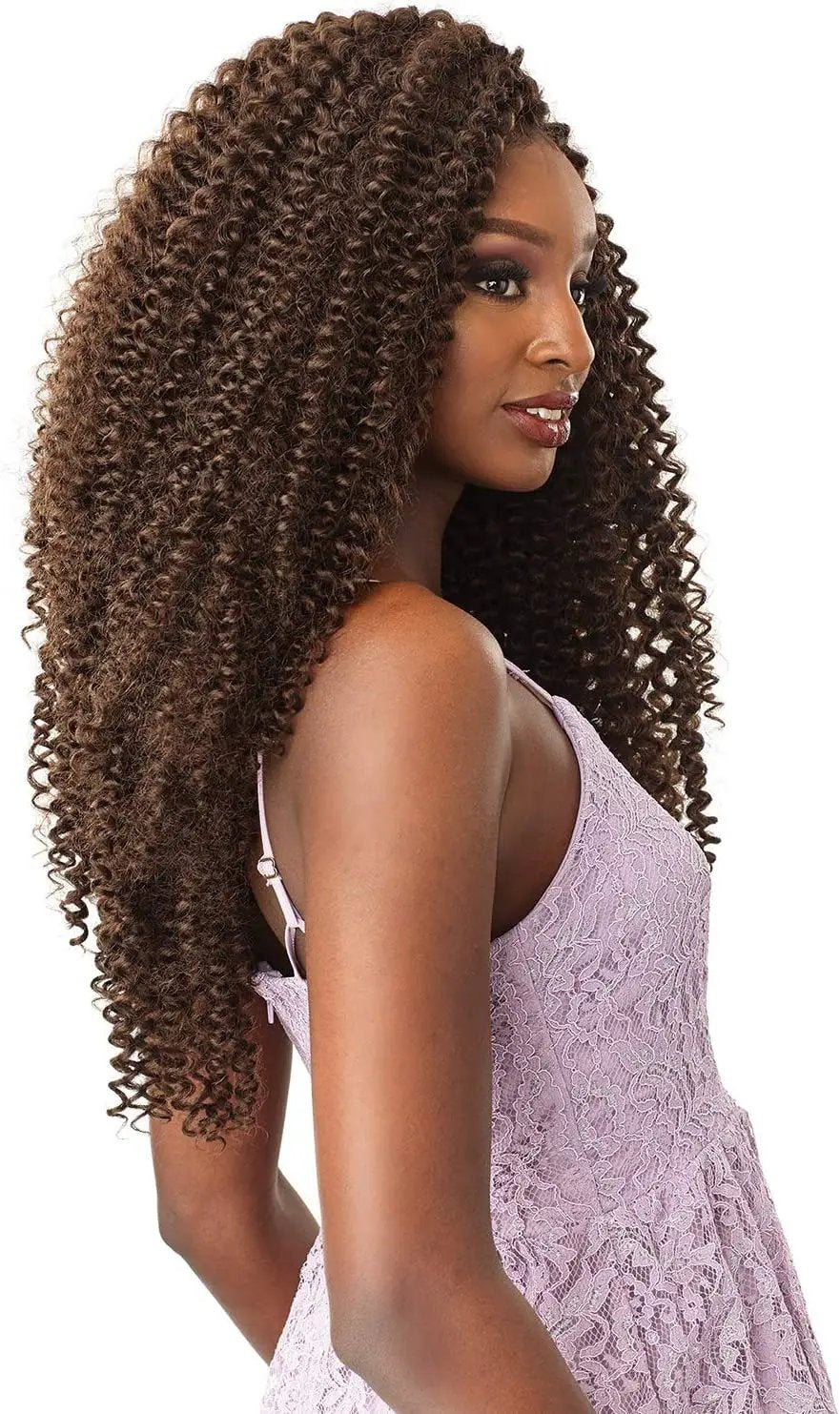 An image of the side of a girl with curly hair