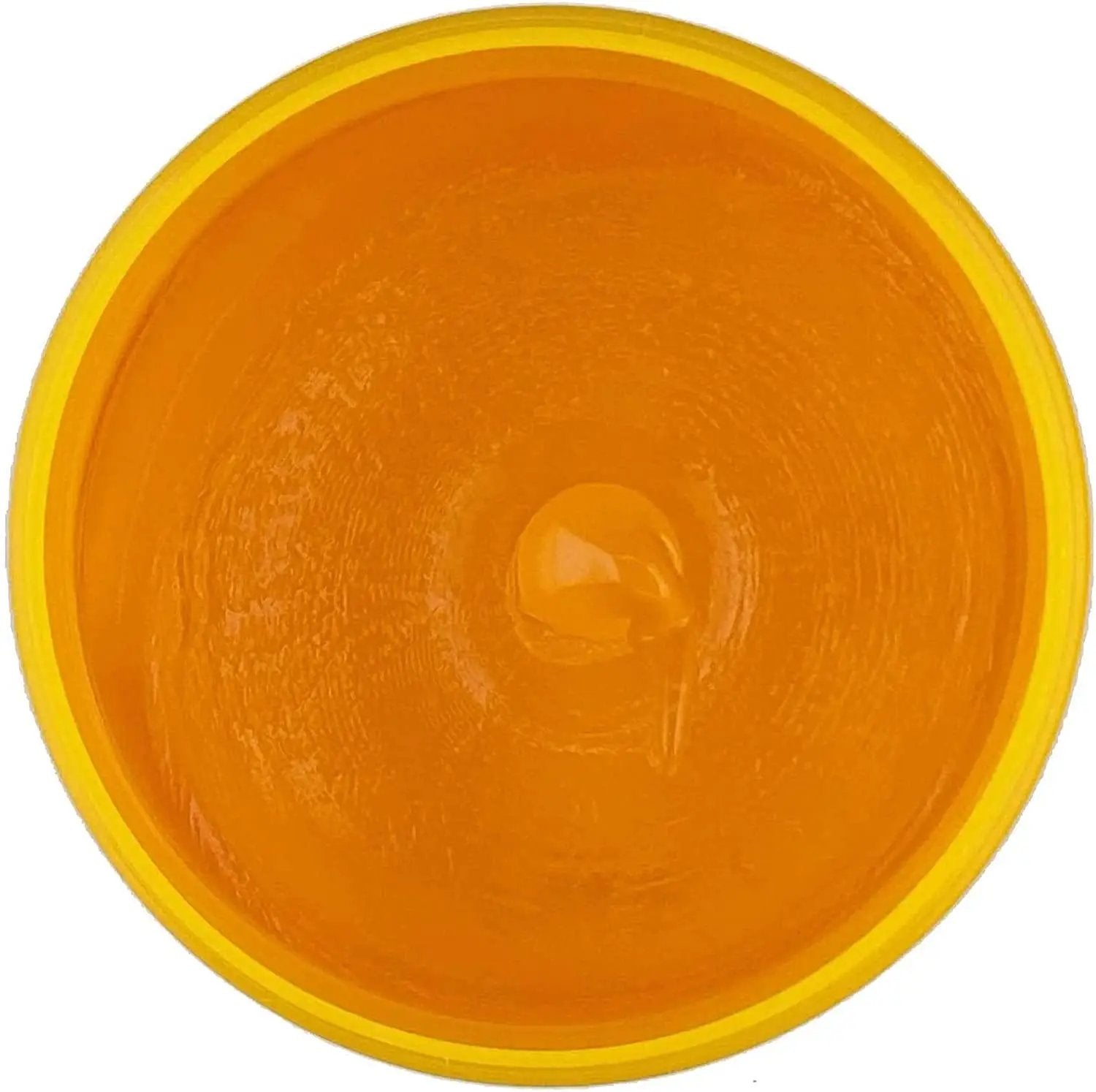 Image of the opened product pictured from the top showing the orange coloured gel.